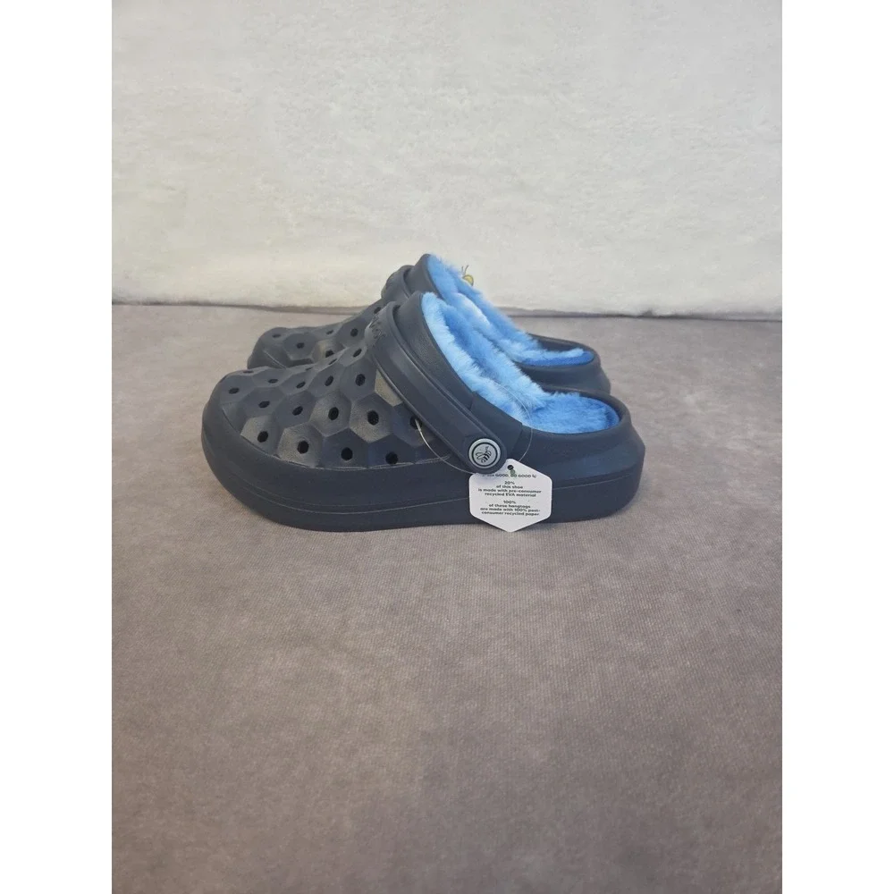 JoybeesFur Lined Clogs Childs Size YouthJ1 Navy NWT
